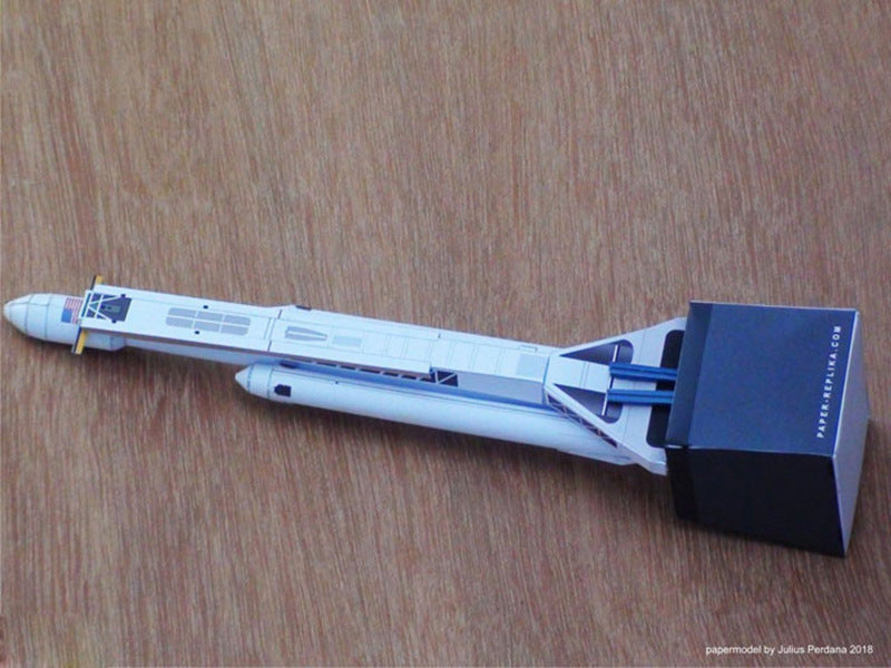 Puzzvo SpaceX Falcon 9 Rocket - 3D Paper Model Kit - Product Image