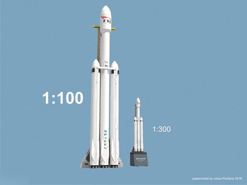 Puzzvo SpaceX Falcon 9 Rocket - 3D Paper Model Kit - Product Image