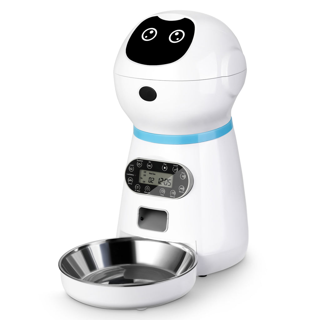 Puzzvo Smart Pet Feeder - Automatic Stainless Steel Dispenser - Product Image
