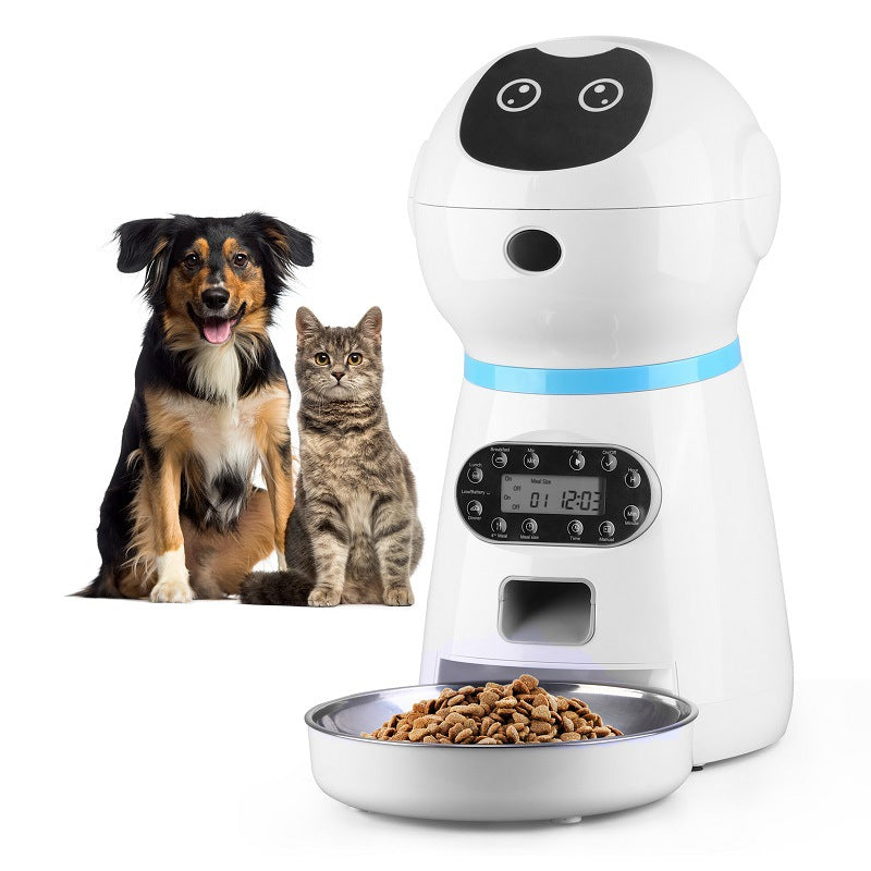 Puzzvo Smart Pet Feeder - Automatic Stainless Steel Dispenser - Product Image