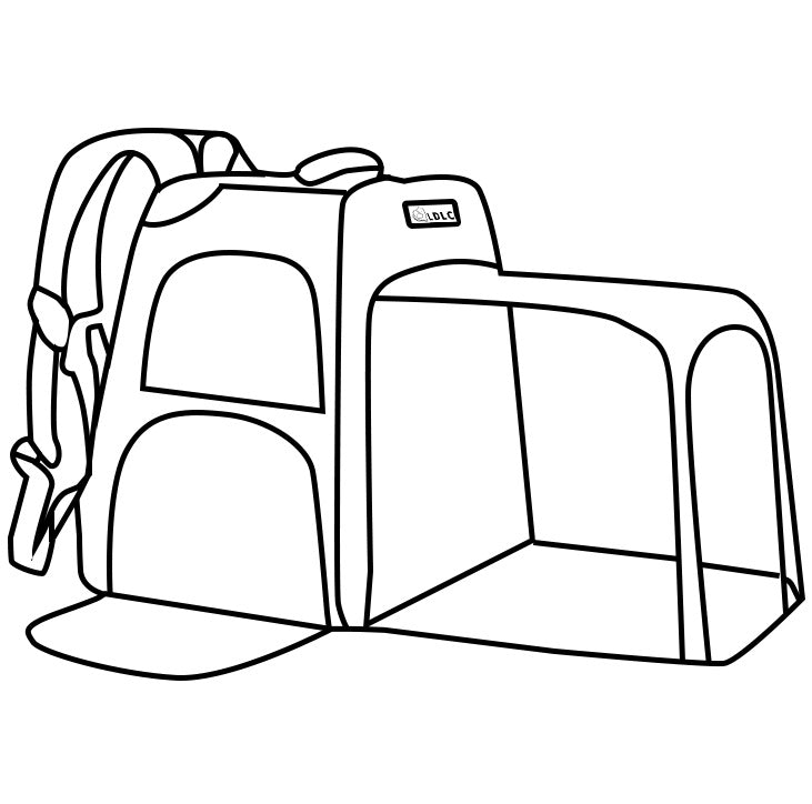 Puzzvo Pet Trolley Backpack - Portable Rolling Carrier - Product Image