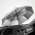 Foldable car windshield sunshade umbrella - open position