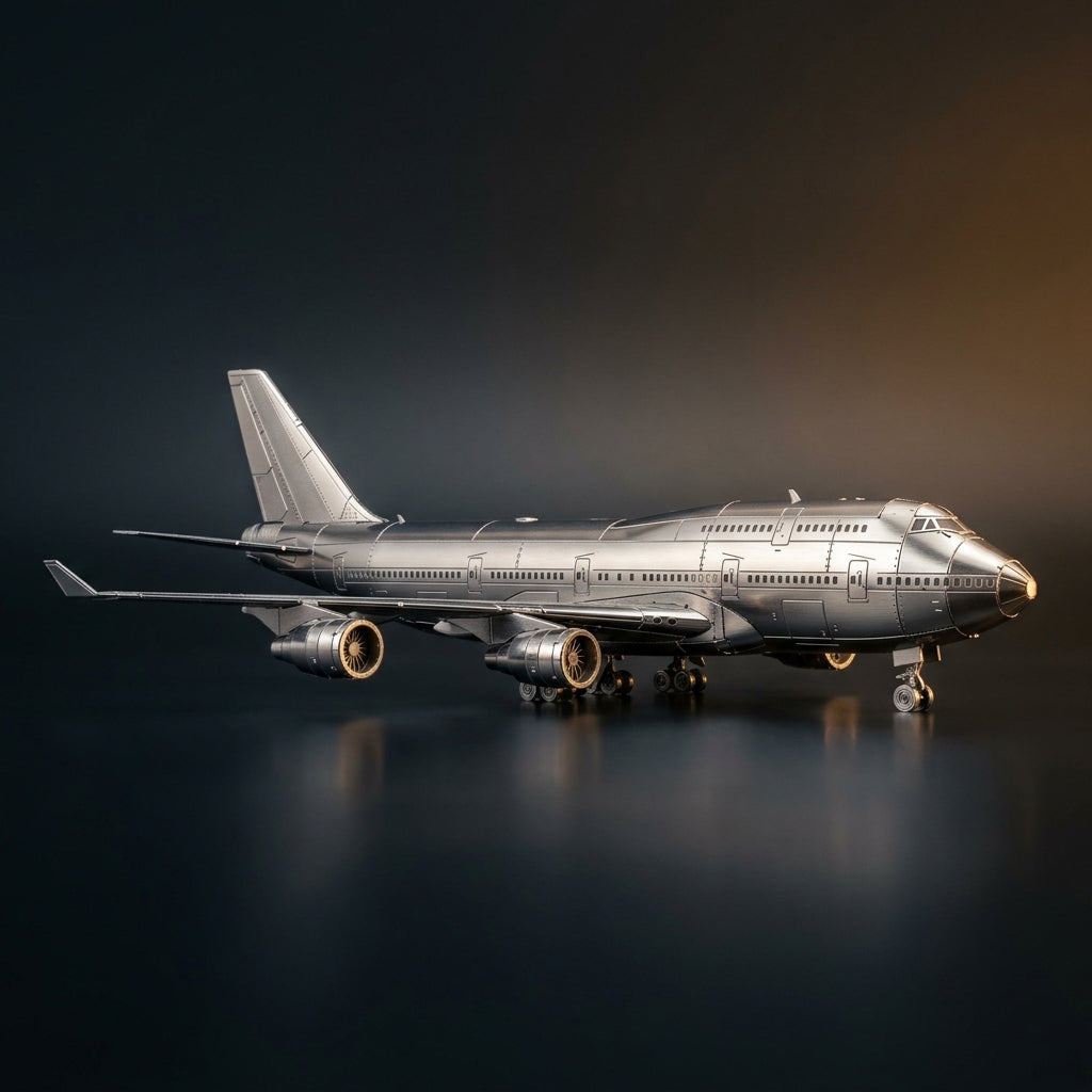 Puzzvo Boeing 747 - 3D Metal Puzzle Kit assembled model