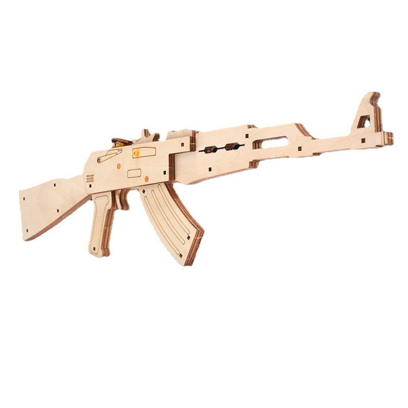 Puzzvo Wooden Rubber Band Gun - 3D Assembly Model - Product Image