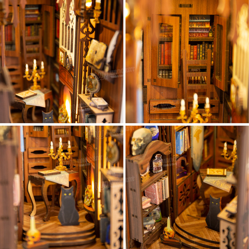 Puzzvo Scene Bookend - 3D Wooden Interlocking House - Product Image