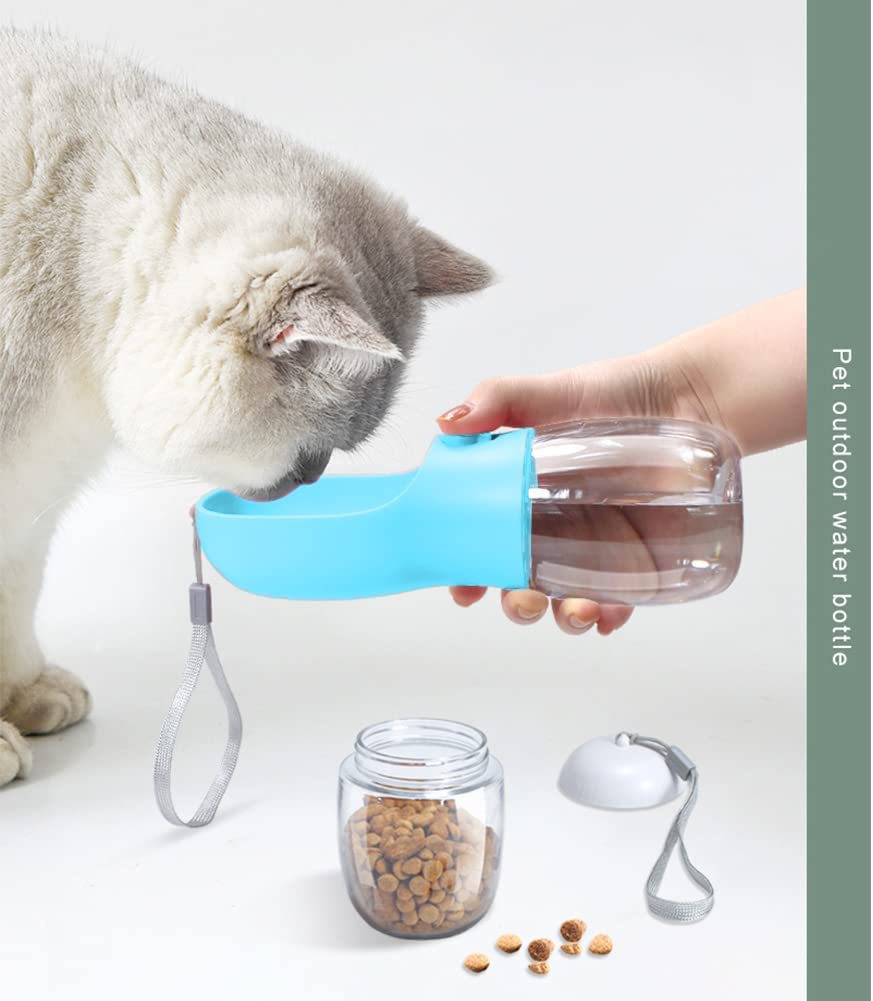 Puzzvo 2-in-1 Pet Water and Food Bottle - Travel Companion - Product Image