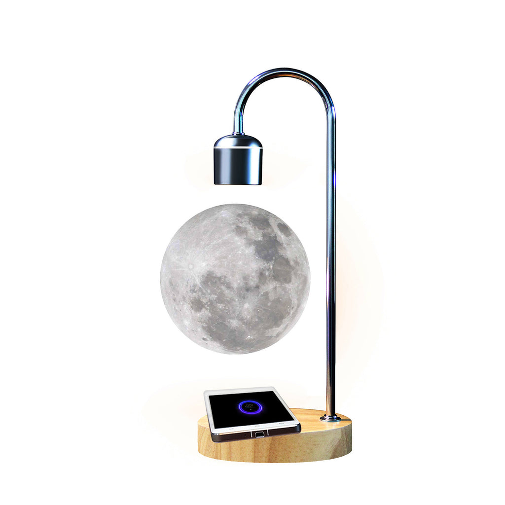 Puzzvo Floating Moon Lamp - Levitating 3D Print with Wireless Charger - Product Image