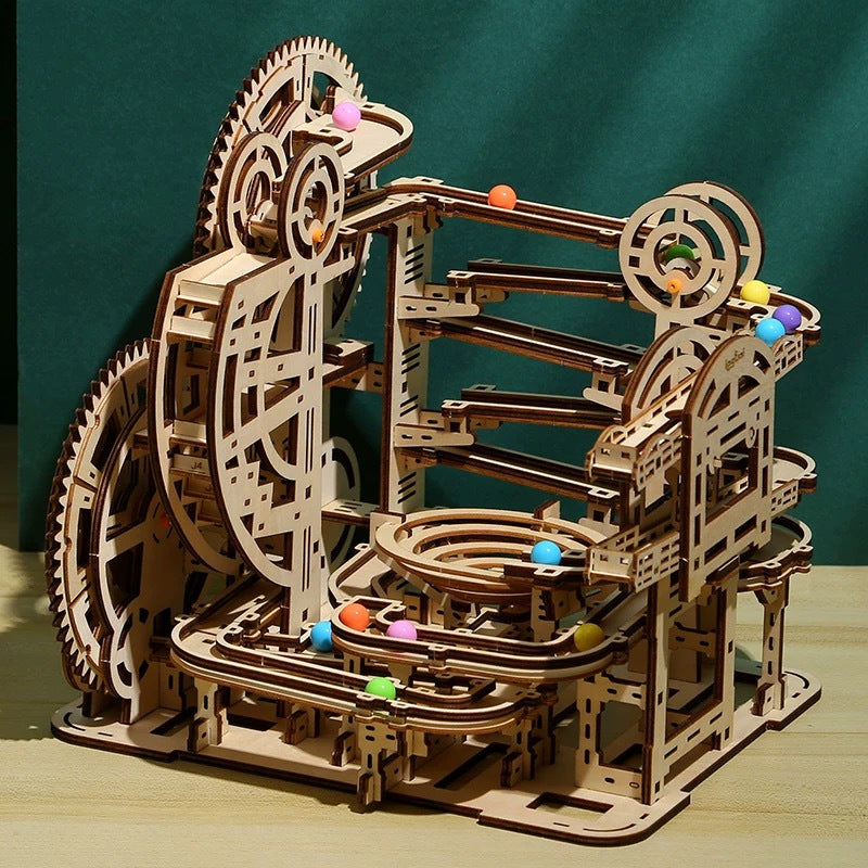 Puzzvo 3D Marble Maze - Wooden Track Board Game - Product Image