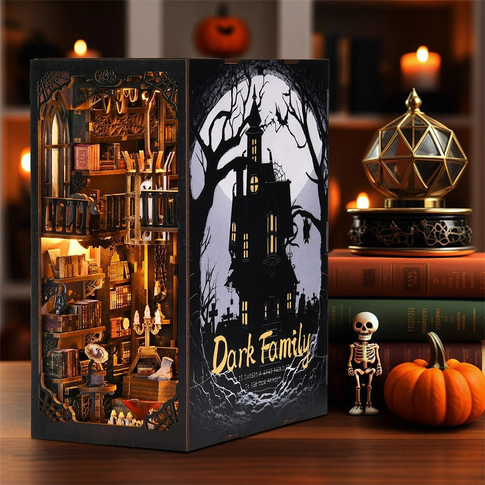 Puzzvo Twilight Cottage Bookend - DIY 3D Wooden Model - Product Image