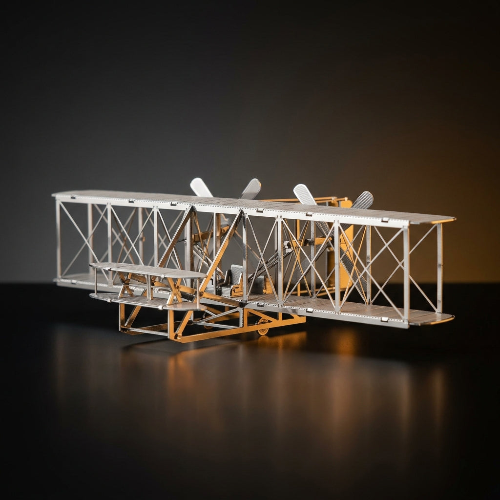 Puzzvo Wright Brothers Flyer - 3D Metal Puzzle Kit assembled model