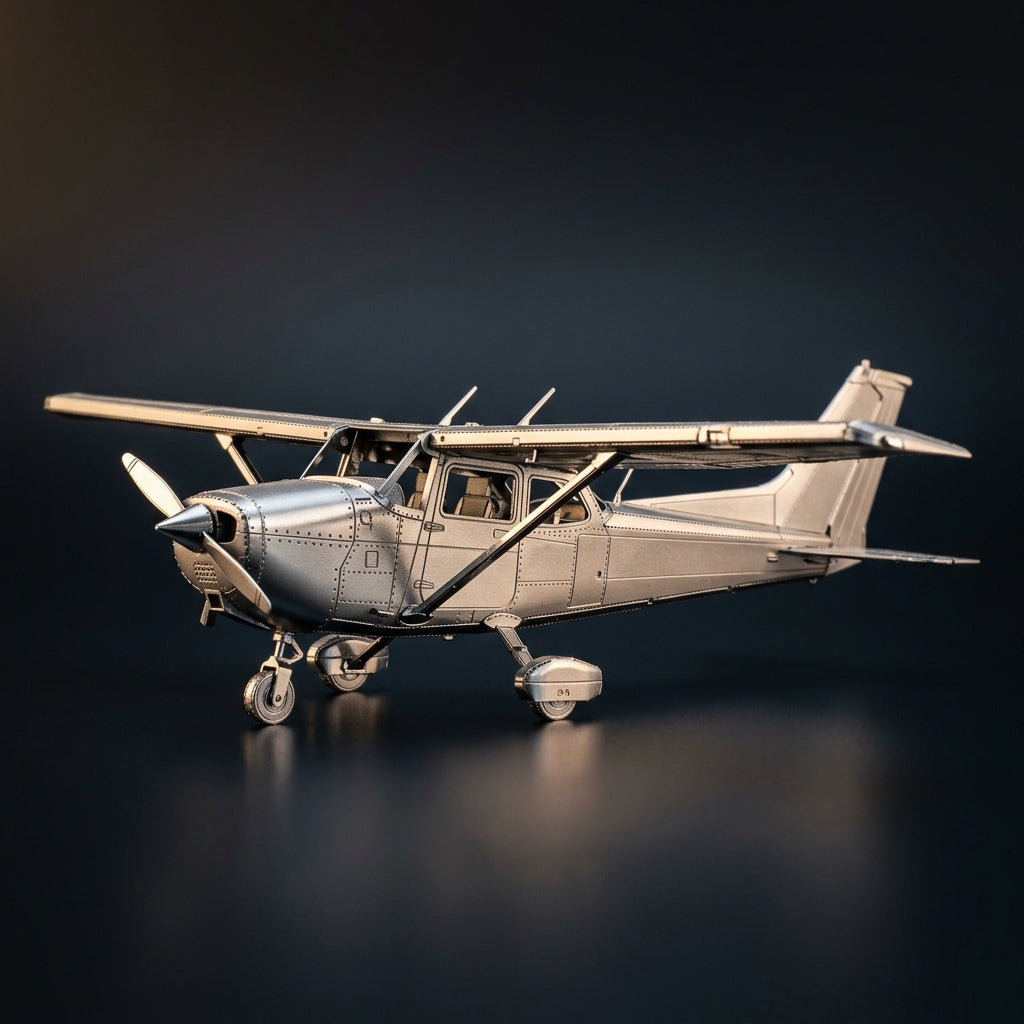 Puzzvo Cessna 172 - 3D Metal Puzzle Kit assembled model