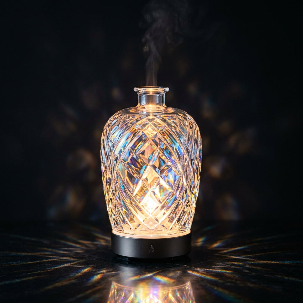 3D Glass Aroma Lamp - Touch Dimming Night Light - PUZZVO Premium 3D Puzzle