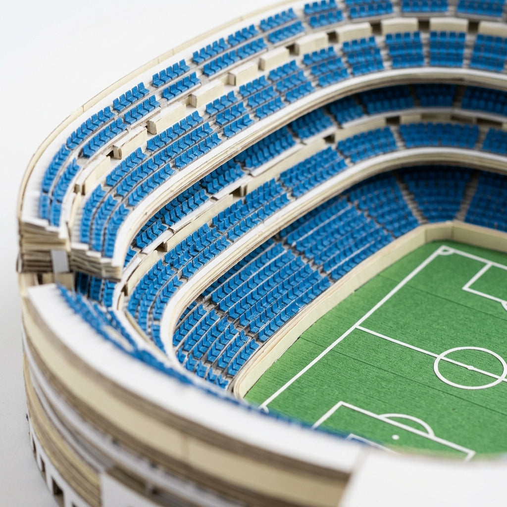 3D Stadium Puzzle Madrid - Paper Model Kit 160+ Pieces | Football Decor