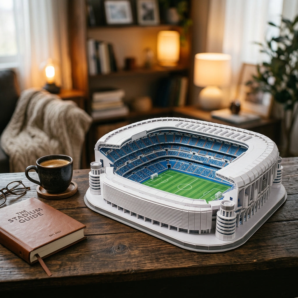 3D Stadium Puzzle Madrid - Paper Model Kit 160+ Pieces | Football Decor
