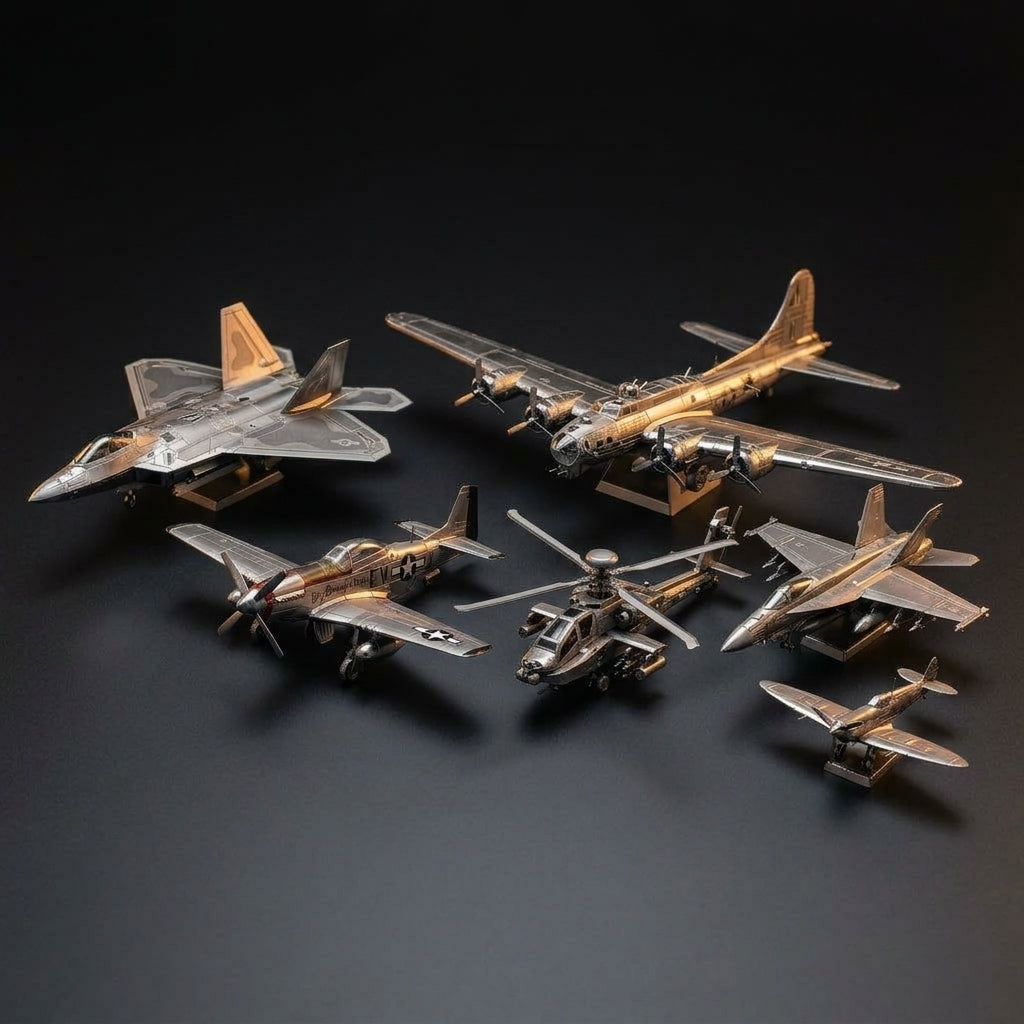Military Aircraft - 3D Metal Puzzle Kit