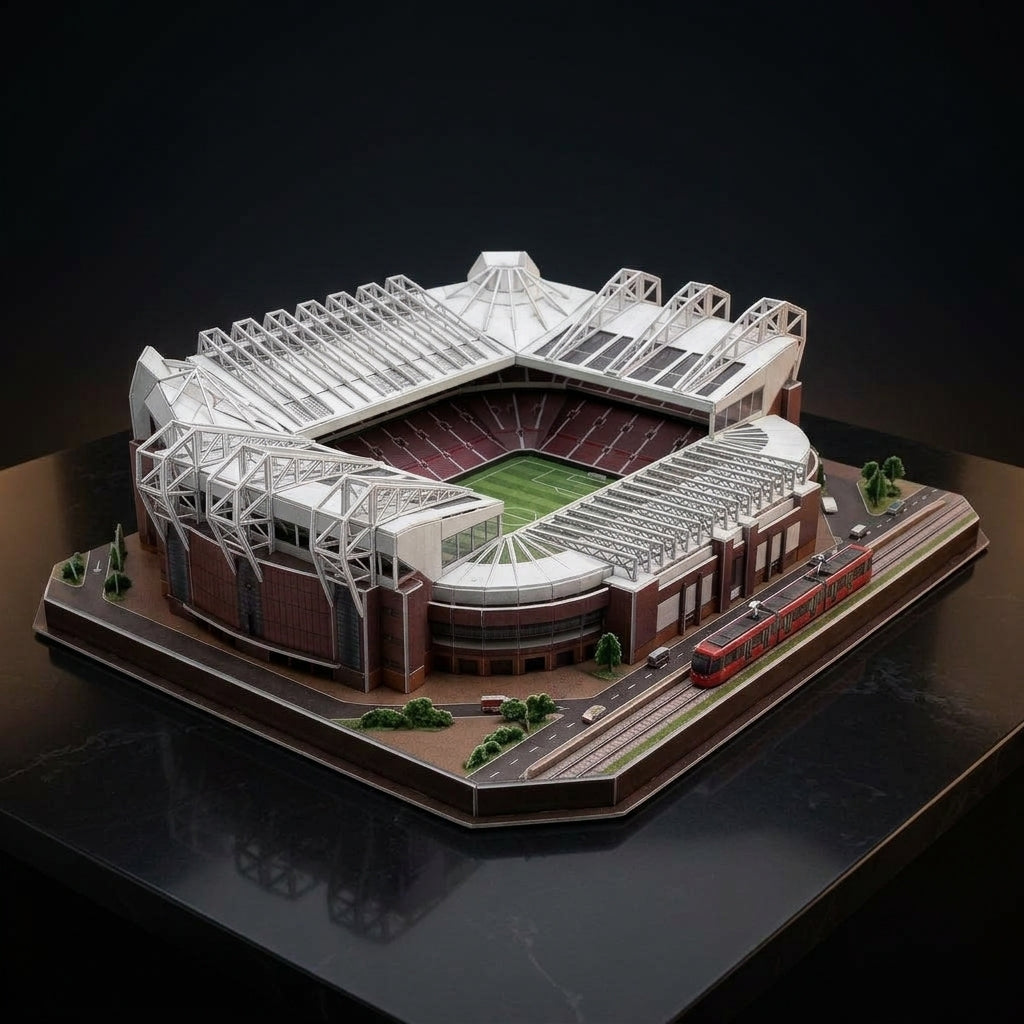 3D Stadium Puzzle Old Trafford Manchester - Paper Model Kit 186 Pieces