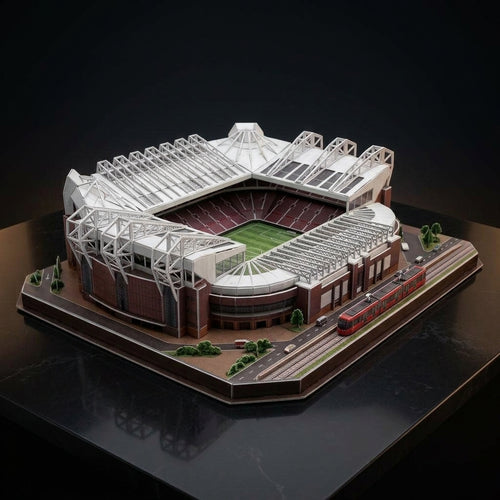 3D Stadium Puzzle Old Trafford Manchester - Paper Model Kit 186 Pieces - PUZZVO Premium 3D Puzzle