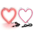 Puzzvo Neon Heart Car Window Light – LED Romantic Sign