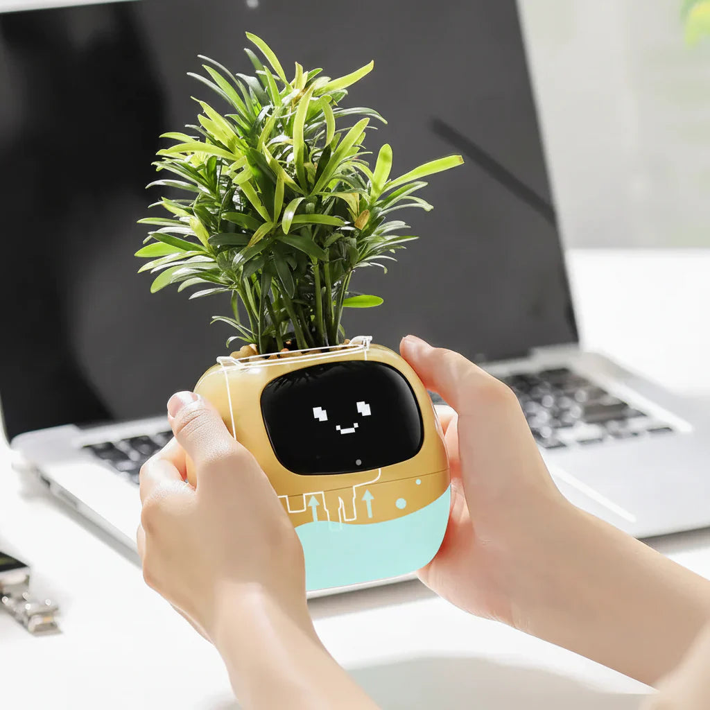 Puzzvo Maceta Inteligente AI BloomiBot con Autorriego y WiFi