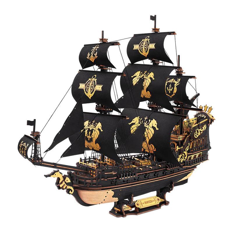 Royal Galleon Warship 3D Wooden Puzzle - Assembly | Puzzvo
