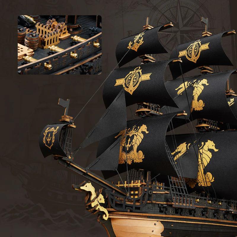 Royal Galleon Warship 3D Wooden Puzzle - Dimensions | Puzzvo