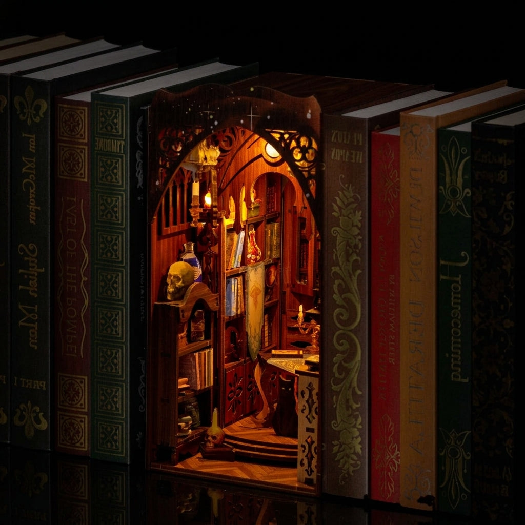 Scene Bookend - 3D Wooden Interlocking House Puzzle - PUZZVO Premium 3D Puzzle