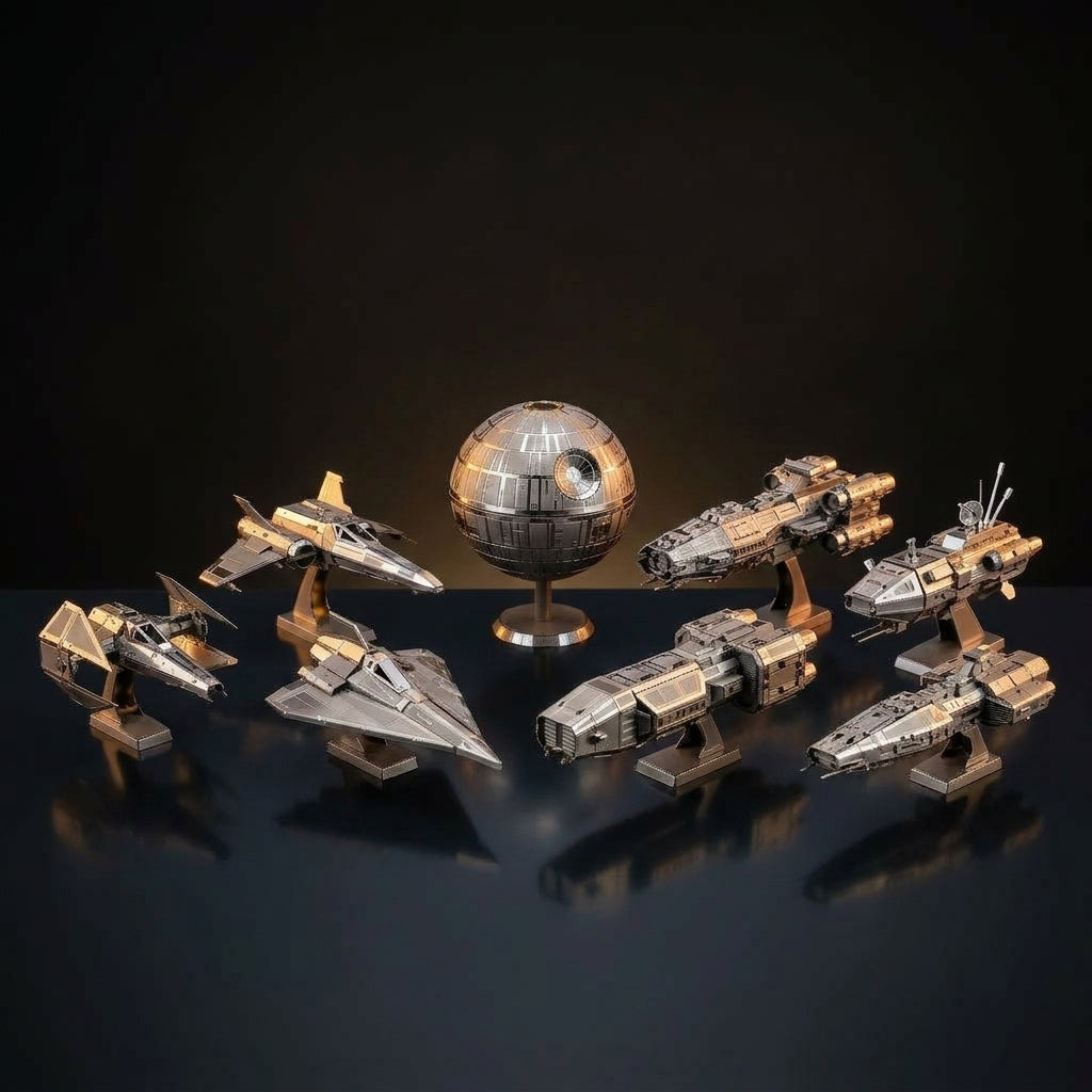 Sci-Fi Starships & Vehicles - 3D Metal Puzzle Kit - PUZZVO Premium 3D Puzzle